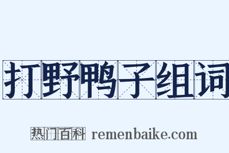 打野鸭子组词是什么意思的图片